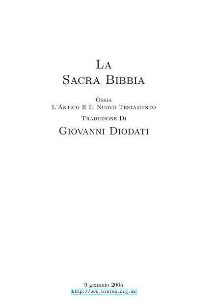 1641 Giovanni Diodati Bible : Free Download, Borrow, and Streaming